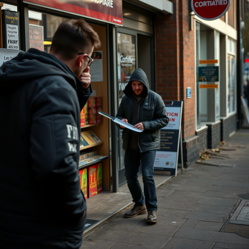 Solo retailer menaced with knife before officers arrived